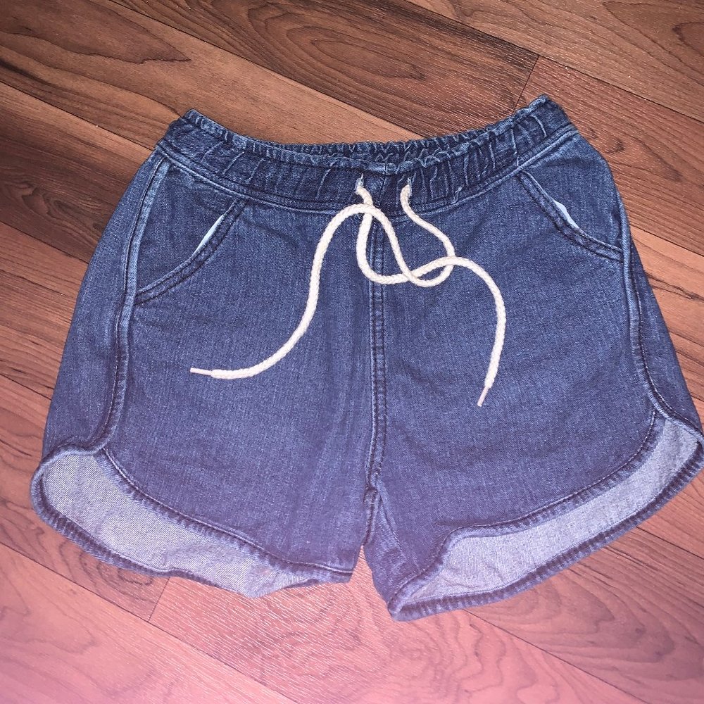 Tie Jean Shorts